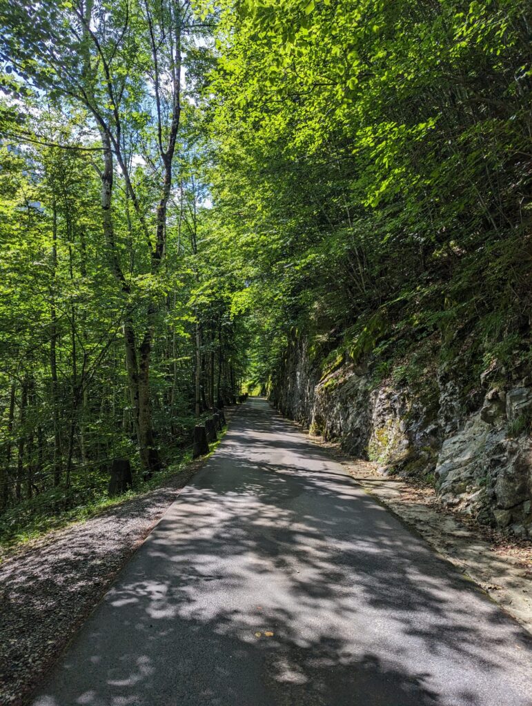 Most of the Kinzigpass is paved.