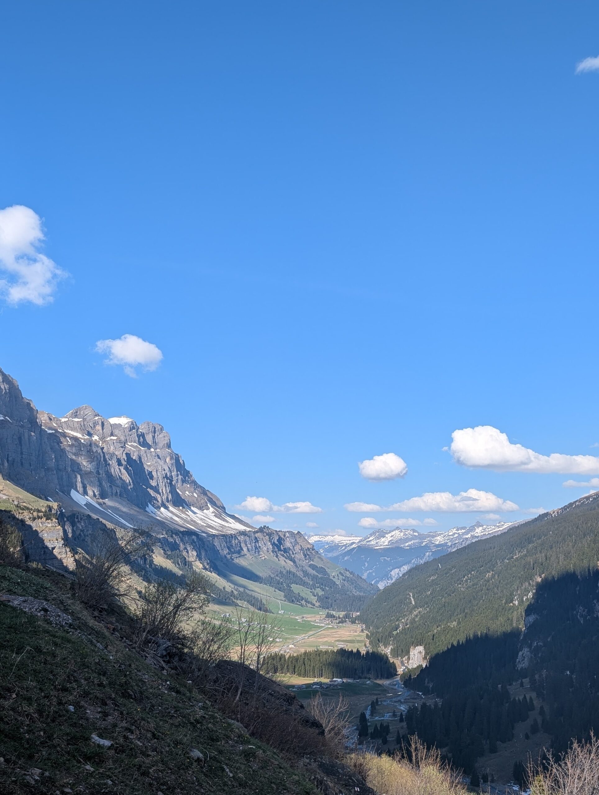The view over the Urnerboden towards the Glarnerland.