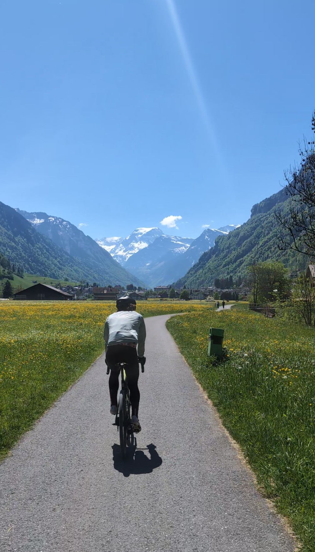 That’s Franz on the Glarus cycle path, going in the wrong direction